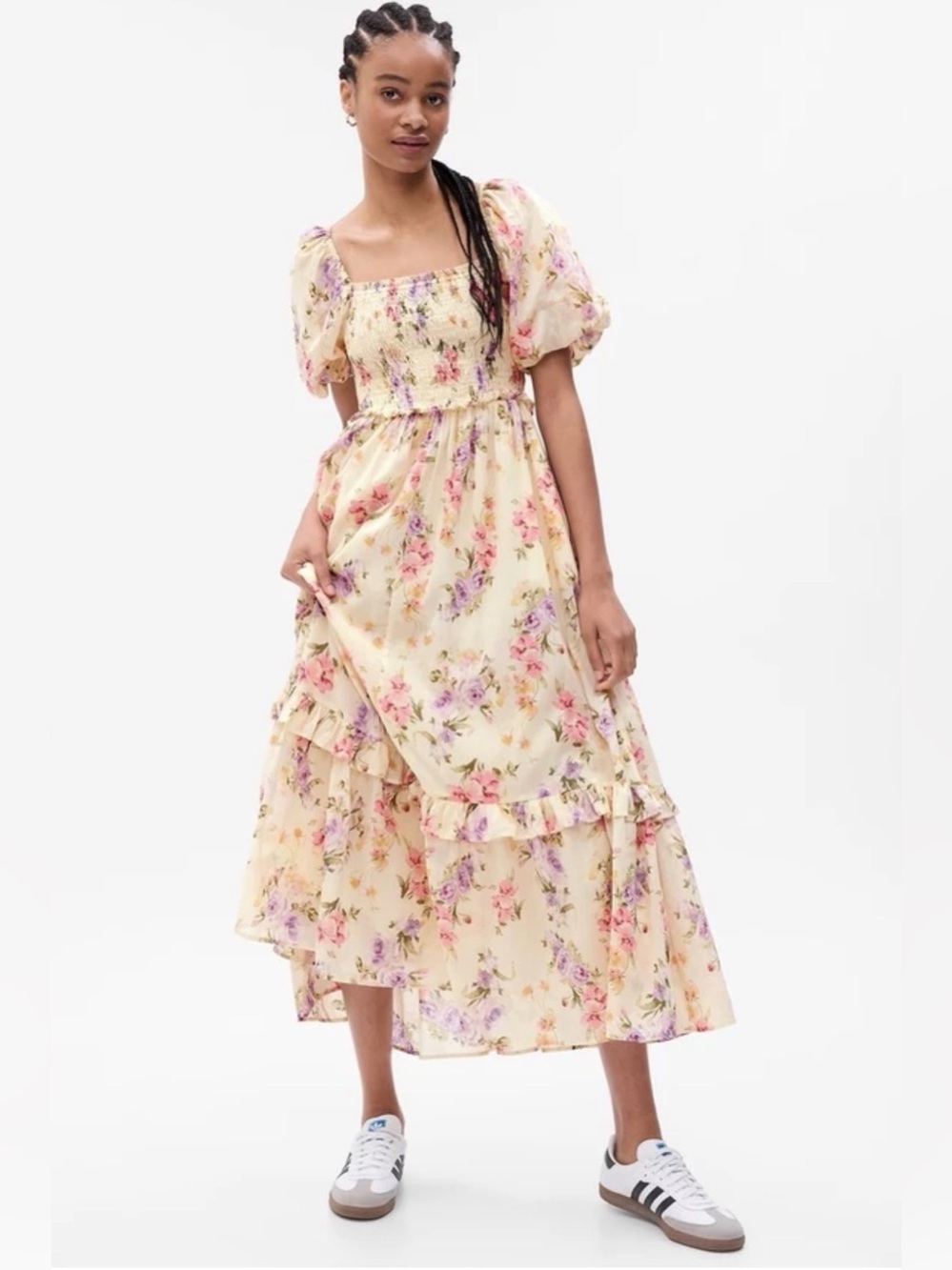 Gap × LoveShackFancy Floral Puff Sleeve Maxi Dress